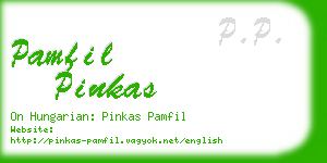 pamfil pinkas business card
